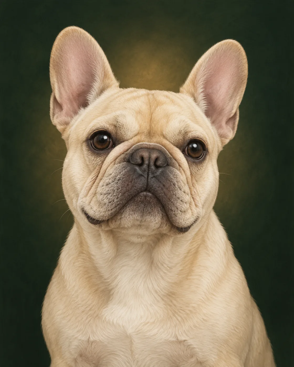 Modern cartoon AI dog portrait example